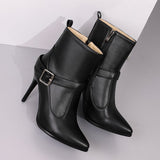 thanksgiving outfit Dodobye Sexy Women Ankle Boots Pointed Toe Stiletto 10CM Size 48 49 50 Fashion Party Female Shoes 33