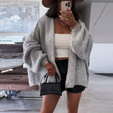 Black Friday Dodobye Casual Knitted Solid Open Cardigan Women Loose Warm Long Sleeve Sweaters Female Autumn Elegant Fashion Simple Daily Outwear