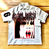 Dodobye 90s Streetwear Y2K Punk Goth Style Fashion Personality Unique Design Polo Shirt Street Hip Hop Harajuku Men Short Sleeved Graffiti Summer Dress