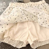 Dodobye 2025 New Korean Fashion Sweet Dot Lace Bow Mini Skirt Women Y2k Harajuku A-line Skirt Hot Girl Elastic High Waist Cake Skirts