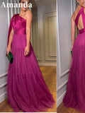 Dodobye Sexy One Shoulder A-line Prom Dress Customized Multi-layer Vestidos De Noche Grace Open Back Purple فساتين مناسبة رسمية-(PRE-ORDER)