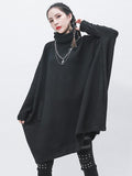 christmas outfit Dodobye Black Cropped Turtleneck Sweater Dress