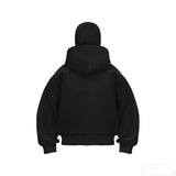 Dodobye Double Hood Mask Design Hoodies American Embroidery Pattern High-quality Cotton Velvet Loose Y2K Sweatshirts Gothic Couple Tops