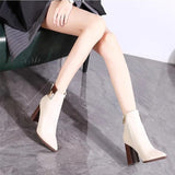 Dodobye 2025  Spring Autumn High Heels Women Ankle Boots  Short Boots High Heel Shoes Small Plus Size