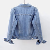 Dodobye 2025 Spring Autumn Women’s Denim Jacket Long Sleeve Overcoat Loose Denim Coat Button Outwear Jeans Jackets 5XL