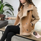 thanksgiving outfit Dodobye Autumn/Winter Loose-Fit Lamb Wool Vest Women's No-Sleeve Shoulder Vest Chamois Leather Fleece Jacket Cozy Comfortable Chinese St