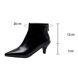 thanksgiving outfit Dodobye Elegant Female Ankle Boots 32 33 Pointed Toe Small Heels 5cm Size 47 48 Office Lady Daily Booties