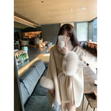 thanksgiving outfit Dodobye 2024 Autumn/Winter New Year Fox Fur Double-Sided Sheepskin Overcoat Women's Sheep Woolen Leather Jacket