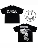 Dodobye High Quality Oversized Short Sleeves Handgun Graphic T Shirts Clothes Streetwear Scuffers Casual Harajuku Y2k Tops Men Clothing