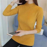 Dodobye Women Sweater 2025 Autumn Winter Jumpers Knitted Solid Soft Cashmere Pullover Long Sleeve Bottoming Knitwear Shirts Tops