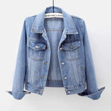 Dodobye 2025 Spring Autumn Women’s Denim Jacket Long Sleeve Overcoat Loose Denim Coat Button Outwear Jeans Jackets 5XL