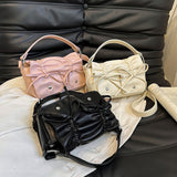 Dodobye The Rosette Ribbon Leather Shoulder Bag