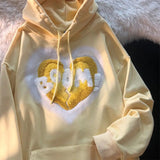 Dodobye Love hooded sweater Y2K autumn new Korean version of loose long-sleeved shirt female student flocking love letter jacket trend