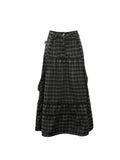 Dodobye Women's Plaid A-line Skirt Vintage 90s Aesthetic Y2k Long Skirts Harajuku Korean Skirts 2000s Female Fashion Clothes Summer 2025