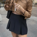 thanksgiving outfit Dodobye 2024 Spring Summer Women Casual Tierred Mini Skirts Fashion Vintage Solid High Wasit Ruffles Pleated Sexy Shorts Skirts