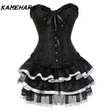 Dodobye Japanese Harajuku Wedding Dress Bridal Gown Strapless Top Sexy Mini Pleated Skirt Retro Y2K Fairy Gothic Two Piece Sets