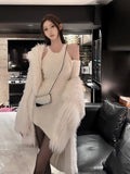 Dodobye Pure Color Knitted Y2k Mini Dress Women Casual Sexy Slim Bodycon Dress Short Party One Piece Dress Korean Fashion 2025 Autumn