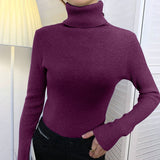 Dodobye Women Fall Turtleneck Sweater Knitted Soft Pullovers Cashmere Jumpers Basic Soft Sweaters Female Basic Blouse New