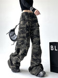 Dodobye Women's Baggy Camouflage Cargo Jeans Harajuku Oversize Denim Trousers Y2k Vintage Japanese 2000s Style Jean Pants Trashy Clothes