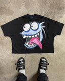 Dodobye 90s Streetwear American hip hop street cartoon printed short sleeve T-shirt Men y2k Harajuku fashion summer casual loose couple shirt