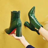 Dodobye Pointed-toe High-heeled Shoes Thick-heeled Short BootsWomen's 2025 Autumn and Winter New Sexy Plaid British Style Wild