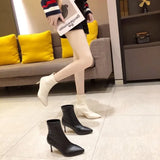 Dodobye 2025  Summer black Women ankle boots Fashion ankle boots Casual high heels Contrast Paneled Cutout pu Muffin Platform boots