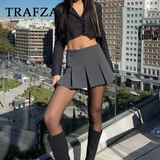 thanksgiving outfit Dodobye 2024 Spring Summer Women Casual Tierred Mini Skirts Fashion Vintage Solid High Wasit Ruffles Pleated Sexy Shorts Skirts