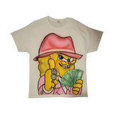 Dodobye 90s Streetwear Summer New Pure Cotton Cartoon Lips Printed Pattern T Shirt Hip Hop Anime Loose Fashion Couple Round Neck Y2K Street Leisure Top