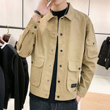 thanksgiving outfit Dodobye Men's Jackets Spring Autumn New Trend Cool-work turtleneck Casual Pastel Slim Korean Jacket Men