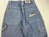 Dodobye 90s Streetwear FUBU Jeans Retro Loose Jeans Pocket Embroidery Punk New Hip Hop Rock Men and Womens Streetwear Daily High Waisted Wide Leg Jeans