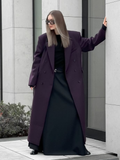 christmas outfit Dodobye 2025 Spring Solid Women's Fashion Lapel Oversized Jacket Elegant Double Breasted Pockets Full Sleeve Coat Trendy Lady Streetwear