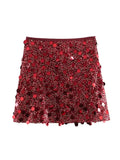 Dodobye Mini Skirt For Women Sexy Sequin Short Skirts Vintage Y2k Women Clothing Summer Fashion Female Streetwear Skirt Mujer