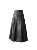 Dodobye Women's Coffee Leather Skirt Y2k Streetwear A-Line Long Skirt Harajuku Korean Vintage 90s High Waist Skirt Gothic 2000s Clothes