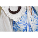 Dodobye Blurred Blue Flower Pattern Jacquard Dress