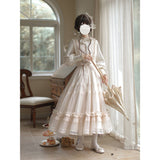 Dodobye Bisque Doll Tulle Jumper Skirt And Ruffle Blouse (Pre-Order Item: Shipped Within 30 Days)