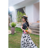 Dodobye Black And White Polka Dot Long Skirt