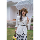 Dodobye Black And White Polka Dot Long Skirt