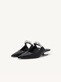 Dodobye Punk Gothic Metal Buckle Low Heels Sandals Women 2024 New Pointed Toe Thick Heeled Summer Slippers Woman Platform Muller Shoes