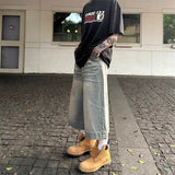 Dodobye 90s Streetwear American Street Casual Style Retro Harajuku Nostalgic Light Colored Wide Leg Washed Summer Versatile Super Loose Trendy Jeans