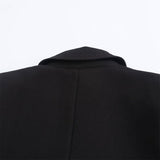 Black Friday Dodobye autumn new women's fashion single breasted temperament lapel long sleeved blended slim fit suit jacket