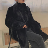 christmas outfit Dodobye Autumn Winter Oversized Thick Warm Soft Faux Fur Shirt Women Long Sleeve Loose Casual Soft Fluffy Jacket Coat 2025