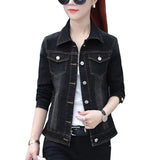 Dodobye 2025 New Short Denim Jackets Women Coat Wash Long Sleeve Vintage Casual Jean Jacket Bomber Denim Coat 3Xl 5Xl P326