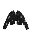 Dodobye Korean Fashion Graphic Knitted Sweater Woman Harajuku Sweet Oversized Cropped Tops Off Shoulder Casual Loose Jumper Y2K