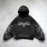 Dodobye Affliction Fashion Hoodie Retro Y2K Gothic Skull Oversize Zipper Hoodie Men Women Hip Hop Casual Sweatshirt Personality Hoodie