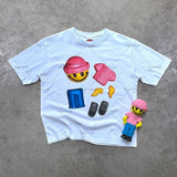 thanksgiving outfit Dodobye 2024 Harajuku Y2K Trendy Brand Streetwear American Retro Anime Print Oversized T-shirt Hip-hop Punk Colorful Cotton Casual Tops