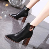 Dodobye 2025  Spring Autumn High Heels Women Ankle Boots  Short Boots High Heel Shoes Small Plus Size