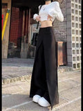 Dodobye Women's Black Gothic Pants Aesthetic Baggy Harajuku Japanese 2000s Style Y2k Oversize Pants Vintage Trousers Emo Trashy Clothes