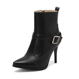 thanksgiving outfit Dodobye Sexy Women Ankle Boots Pointed Toe Stiletto 10CM Size 48 49 50 Fashion Party Female Shoes 33