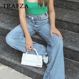 thanksgiving outfit Dodobye 2024 Autumn Winter Casual Women Jeans Fashion Streetwear Vintage Pockets Tierred High Waist Chic Ladies Long Denim Pants