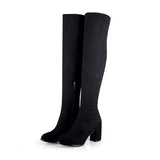 thanksgiving outfit Dodobye Faux Suede Boots over the knee high women boots women's autumn thigh high boots shoes bota B876a